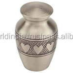Aquarium bleu petit souvenir en aluminium crémation Urn Brassworld inde - Product Image 3