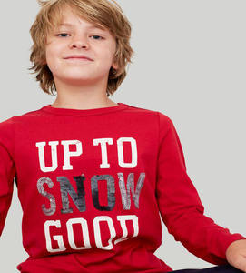 T-shirt à manches longues décontracté avec logo personnalisé pour enfants T-shirt à manches longues pas cher pour garçons Vente en gros - Product Image 2