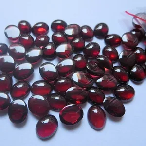 5x3mm doğal kırmızı Garnet pürüzsüz Oval gevşek kalibre Cabochons tedarikçisi Online alışveriş fabrika fiyat taşlar takı ayarı