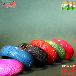 Seahorse ออกแบบแกะสลักกำไลข้อมือสร้อยข้อมือ Bakelite ขายส่งเครื่องประดับ Vintage - Product Image 4