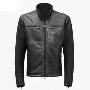 Veste de toilette pour hommes adultes, col à fermeture éclair, solide - Product Image 2