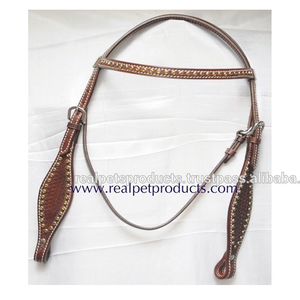 Brida de cuero para caballo estilo western, equipo ecuestre, brida para caballo, brida western - Product Image 2