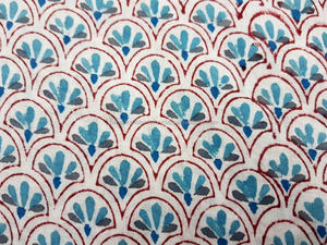 Tela impresa colorida Natural de la impresión Floral del bloque de la mano de la India, Furoshiki Gift Multi Use Cotton Fabric Gift Wrap - Product Image 5