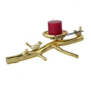 Candelabro Decorativo de Metal y Aluminio Chapado en Oro para Hogar, Oficina, Sala de Estar, Jardín Interior y Comedor - Product Image 1