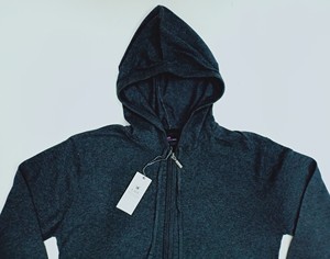Sudadera con capucha y cremallera completa de algodón satinado para hombre, estilo universitario retro, marca Overrun, lote de stock de Bangladés para otoño - Product Image 2