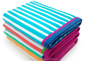 Belle serviette de plage à rayures teintes en fil Serviette de plage personnalisée pour une utilisation sur la plage au prix de gros - Product Image 2