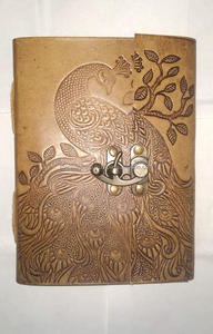 Diario de negocios personalizado de alta calidad, diseñador en relieve, diario de cuero ecológico, hilo de coser, tapa dura, Pavo Real para regalo - Product Image 2