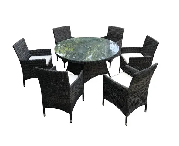 MODERN RATTAN OUTDOOR FUNITURE DINING SET divano LUXURY RATTAN FUNITURE