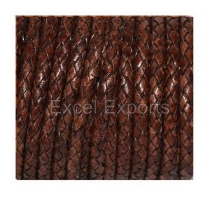 Correas de cuero trenzado tejidas a mano genuinas para bolsos y zapatos para cordones de joyería decorativa Productos de cuero Premium - Product Image 5