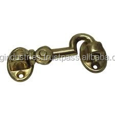 OMG Industries 4 "แบบวินเทจแบบมีสไตล์สไตล์วินเทจแบบตะขอเกี่ยวประตูทำจากทองเหลืองซาตินแบบตะขอสำหรับประตูยุ้งฉาง - Product Image 6