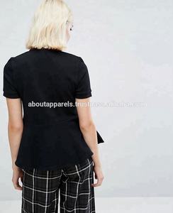 เสื้อโปโลทรงหลวมสำหรับผู้หญิง,เสื้อทำงานออกแบบเปล่าขายส่งจำนวนมาก - Product Image 5