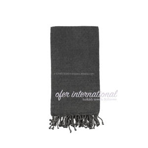 โบดรัม Peshtemal ผ้าขนหนูตุรกี-สีดำ-40X70นิ้ว100X180ซม.,หินล้างที่มีคุณภาพนุ่มเป็นพิเศษ,ชนบท Boho มองคอลเลกชันวินเทจ - Product Image 2