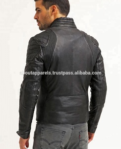 เสื้อแจ็คเก็ตหนังแกะสำหรับผู้ชาย,เสื้อโค้ทหนังมอเตอร์ไซค์แท้ขายส่งจำนวนมากสำหรับฤดูหนาว - Product Image 3
