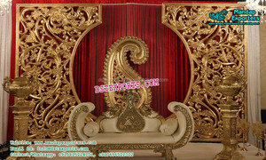 การตกแต่งเวทีแต่งงานเส้นใยแบบดั้งเดิมของแกรนด์เจ้าพ่อชุดรูปแบบ Jodha Akbar ทำด้วยมือโดยผู้ผลิต - Product Image 4