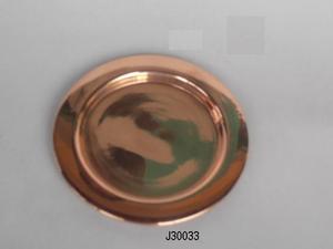 Home Decoration Metal <b>Candle</b> Accessories Plain Copper Plate <b>Holder</b> Flat Edge <b>Mirror</b> Polish Mat Finish Boxed Packaging Christmas - Product Image 5