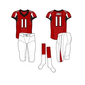 Vêtements d'entraînement de football américain unisexe, personnalisés, en polyester, avec numéro imprimé par transfert thermique, respirants, vêtements de sport, grandes tailles - Product Image 5
