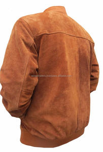 Veste bomber en cuir véritable et daim - Product Image 3