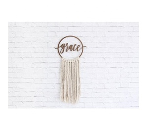 Fait à la main personnalisé Boho macramé tenture murale bas quantité minimale de commande vente directe d'usine tissu matériel du fabricant - Product Image 1