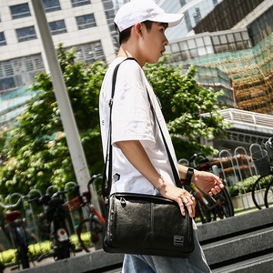 Borsa a tracolla da uomo di nuovo stile borsa a tracolla casual da lavoro in pelle PU di fascia alta borsa da appendere piccola <span class=keywords><strong>messenger</strong></span> retrò - Product Image 6