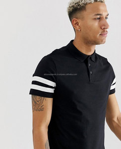 เสื้อโปโลผ้าฝ้ายลาย100% ระบายอากาศสำหรับผู้ชายเสื้อโปโลสีฟ้าปักโลโก้ได้ตามต้องการ - Product Image 1