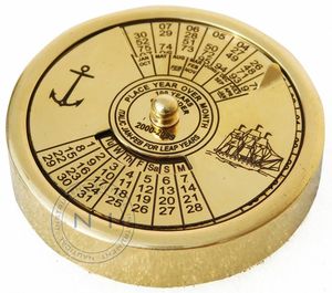 Calendario Náutico de latón brillante para viajes marinos, 100 años, artículo/papel, regalo, CHCOM389 - Product Image 2