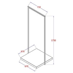 ชั้นวางเสื้อผ้าโลหะคุณภาพสูงเฟอร์นิเจอร์สำหรับร้านค้าปลีกรุ่น001 - Product Image 6