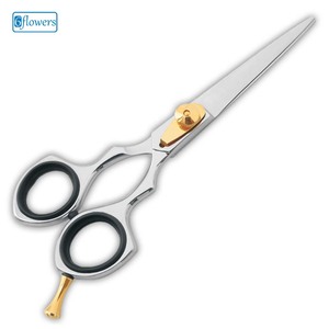 Tijeras de pelo de acero inoxidable de la mejor calidad, tijera de salón de pelo pulido con espejo con tornillo ajustable y herramientas de belleza para reposapiés - Product Image 1