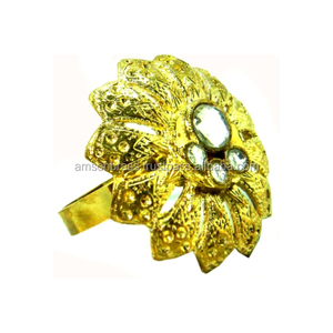 Anillo de servilleta de mango hecho a mano fabricante al por mayor Decoración de mesa anillo de servilleta de boda Hotel metal usado con anillo de servilleta de cristal - Product Image 5