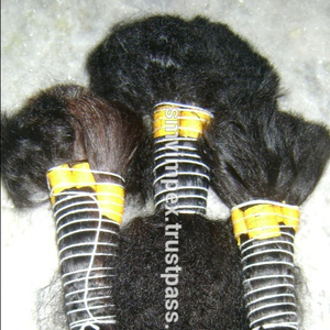 Cabello humano a granel sin proceso químico, cutícula completa, cabello remy 100% virgen indio puro a granel, venta al por mayor - Product Image 2