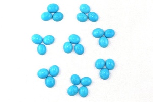 Natural cielo azul turquesa piedra preciosa suave forma ovalada cabujones joyería suelta fabricación piedra colección estilo corte - Product Image 2