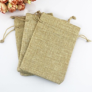 Sac de pochette à cordon de jute naturel Sac réutilisable écologique pour bijoux, emballage de cadeau de mariage et utilisation promotionnelle de marque - Product Image 5
