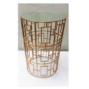 TABLE basse centrale en métal, moderne, en verre, forme ronde, meilleure vente - Product Image 5