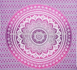 Verano venta al por mayor diseño hecho a mano indio impreso algodón tapiz a granel Mandala colgante de pared - Product Image 2