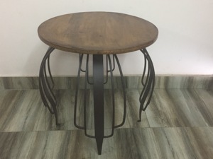 Nouveau design Table basse avec plateau en bois et base en métal Mobilier de salon et maison - Product Image 2