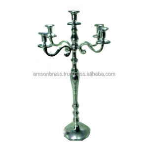 Classic Design Handmade Candle Holder Simple Home Table Decor Rose <b>Gold</b> 3 Arm <b>Candelabra</b> - Product Image 5