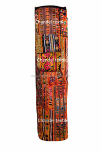 Banjara Unisex Vintage Hand Embroidered Yoga Mat <b>Bag</b> Ethnically Styled Patchwork Logo Decoration Portable with <b>Leather</b> Strap - Product Image 5