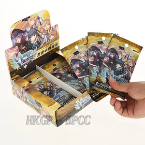 Cartão de jogo holográfico personalizado, impressão de pacotes de cartão