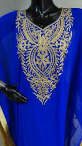 <b>Beautiful</b> Islamic Farsha Muslimah Abaya, Jalabiya Clothes <b>Light</b> Blue Turkish Style Moroccan - Product Image 4