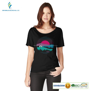 Camiseta de diseño personalizado para chicas, camiseta de manga corta con estampado personalizado de fabricante de Bangladesh - Product Image 2