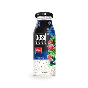 Bouteille en verre coloré de haute qualité de 200ml Service OEM/ODM pour les graines de chia mangue fraise aromatisée jus de fruits purée basilic séché - Product Image 3