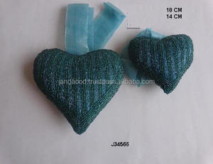 ชุดลูกปัดแก้วรูปหัวใจสีฟ้า2ชิ้นของประดับต้นคริสต์มาสมีให้เลือกทุกสีและขนาดสำหรับตกแต่งบ้าน - Product Image 2