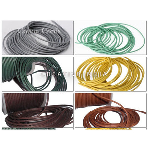 Cordones de Algodón Redondos Encerados para Hacer Pulseras en Colores Gris, Verde, Amarillo y Marrón, en Rollo, Accesorios para Joyería - Product Image 5