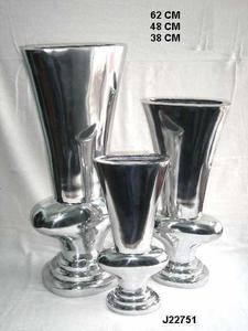 Jarrón de Mesa de Aluminio Fundido Plano con Base de Tres Niveles y Acabado Pulido Espejo, Disponible en Acabado Mate, Decoración del Hogar - Product Image 5