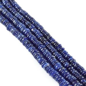 Lapis Lazuli bleu naturel lisse pneu forme perle fabrication de bijoux brin de pierre en vrac - Product Image 1
