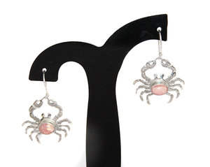 ปูที่สวยงามRhodochrositeต่างหูพลอย925เงินสเตอร์ลิงDrop Dangleต่างหูเครื่องประดับสําหรับผู้ค้าส่ง - Product Image 4