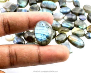 CENTRO DE PLATA Natural de tamaño libre, Labradoride, cabujón, piedras semipreciosas - Product Image 2