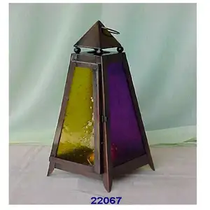 Toptan yeni dekoratif metal tel mum fener ev dekorasyon için en çok satan antik Metal kare çadır fener