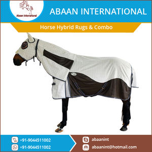 Couverture de cheval de dressage hybride avec combinaison de maille et de coton, respirante, légère, pour l'été, protection contre les mouches et les UV - Product Image 4