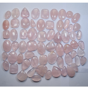 Cabochons en quartz rose naturel, pierres précieuses d'équilibre énergétique, provenant de sources éthiques, pour la fabrication de bijoux, vente en gros auprès d'un fournisseur de Jaipur. - Product Image 1