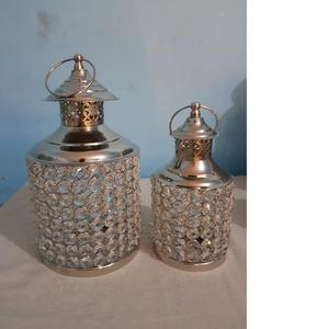 Decoración elegante de portavelas de pilar de farol de mesa de boda - Product Image 1